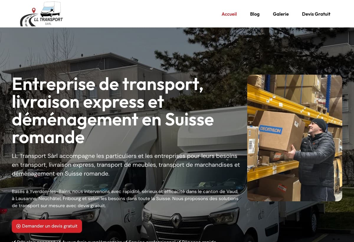 Home page of lltransport.ch